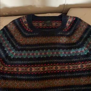 J. Crew Fair isle wool sweater medium